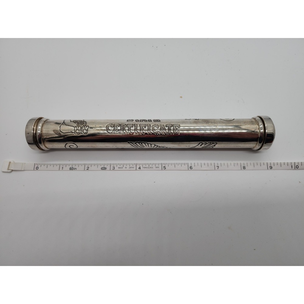 Godinger Silver Art Co Silverplate Birth Certificate Holder Engraving Decoration